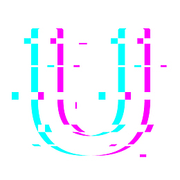 抖音风格英文字母U