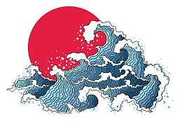 日本旅行海报图案