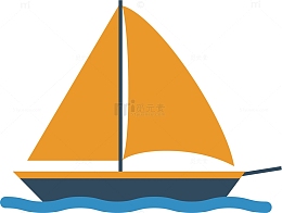 矢量图远航的小船