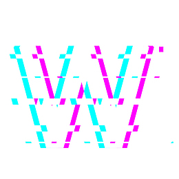 抖音风格英文字母W