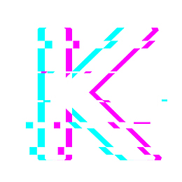 抖音风格英文字母K