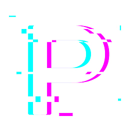 抖音风格英文字母P