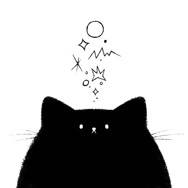 可爱的黑色小猫