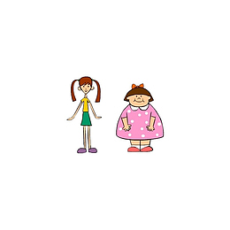 胖瘦美女对比
