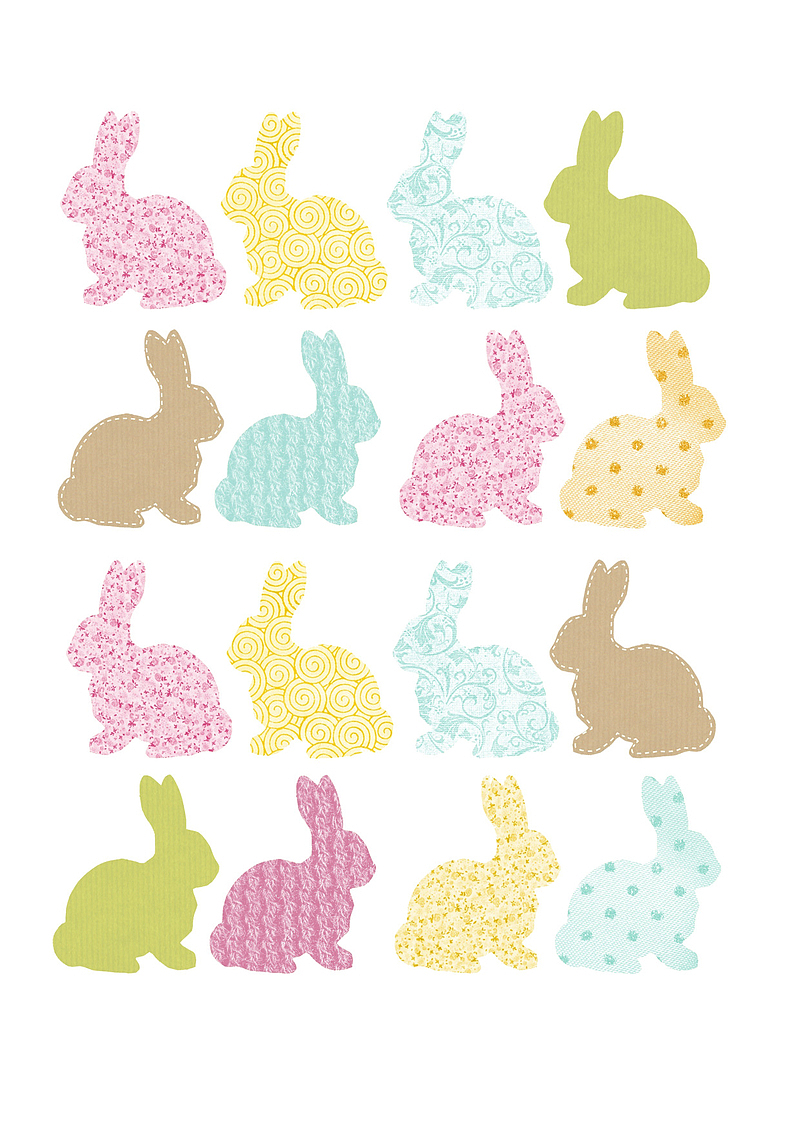 创意可爱兔子剪影