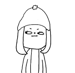 戴帽子的可爱逗逼小姐姐简笔画