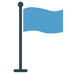 蓝色旗子