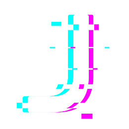 抖音风格英文字母J