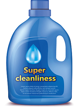 蓝色瓶子花香洗衣液