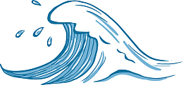 世界海洋日手绘汹涌海浪