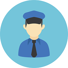 民警卡通图标icon