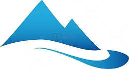 蓝色创意山脉素材图