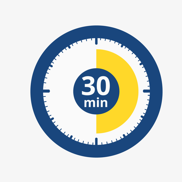 蓝色圆形计时器矢量图