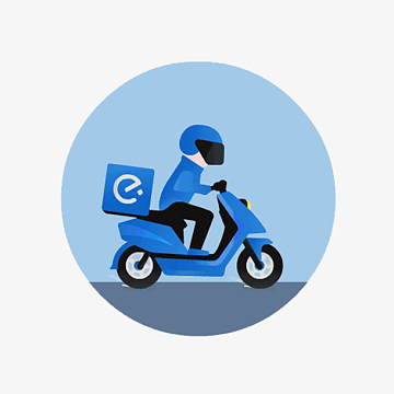 剪纸风骑手招聘海报aipng矢量可爱的外卖员png饿了么网页图标iconpn