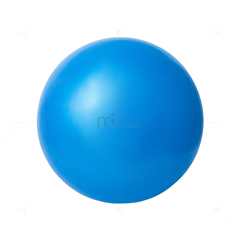 蓝色绝缘体瑜伽球橡胶制品实物