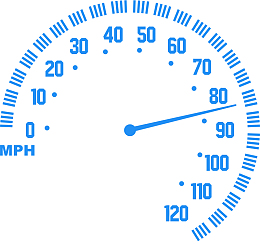 蓝色矢量仪表盘图
