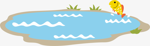 矢量图漂亮的小池塘素材免费下载_觅元素