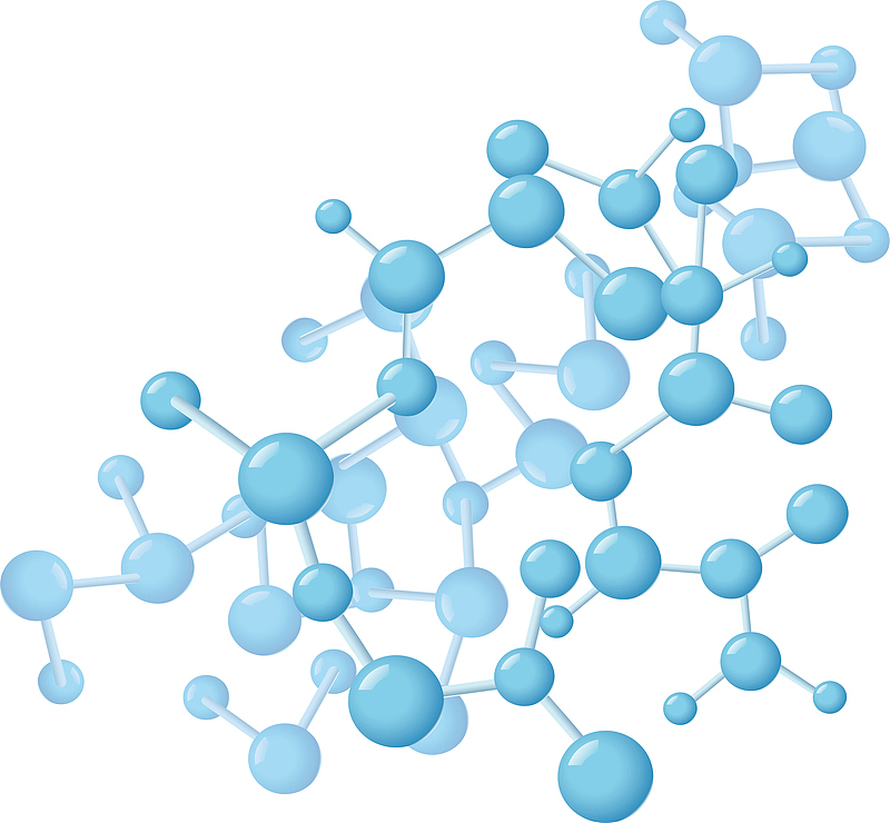 天蓝色分子结构