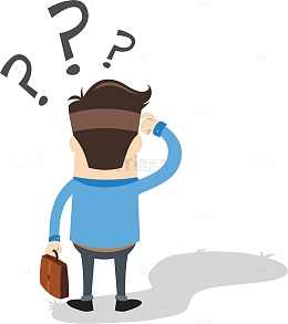 矢量图疑问的男生