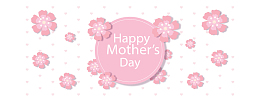 粉红樱花母亲节横幅