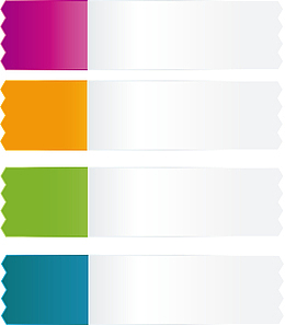彩色人名条banner矢量