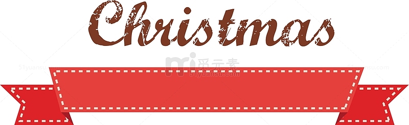红色圣诞节横幅标签