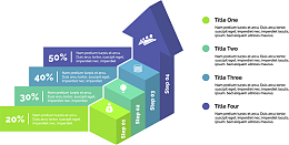 矢量手绘上升阶梯PPT