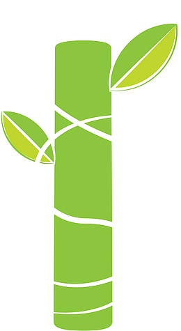 绿色春季植物竹子字母I