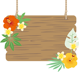 春季美丽花朵木牌