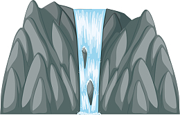 春天出游壮观瀑布