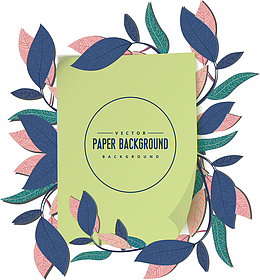 春天彩色树叶装饰框