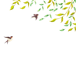 卡通飞行的燕子免抠图