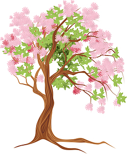 手绘春天大树PNG