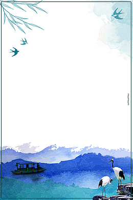 二十四节气之春分手绘春意边框