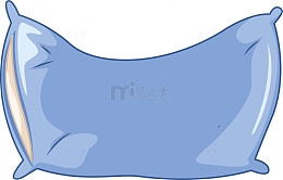 蓝色卡通立体枕头