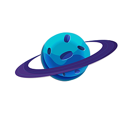 蓝色的行星设计矢量图