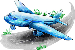 蓝色飞机
