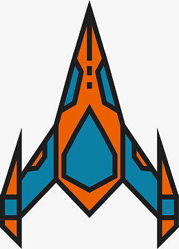 蓝色科幻宇宙战机