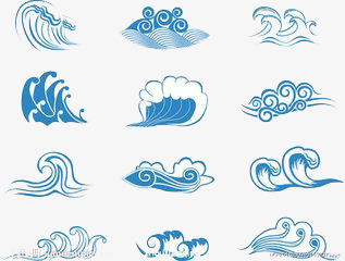 海浪小图集免抠素材免费下载_觅元素51yuansu.com