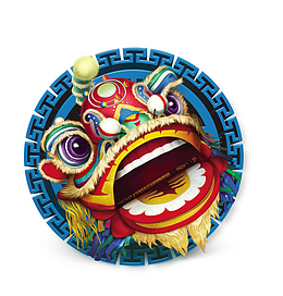 卡通手绘狮子头