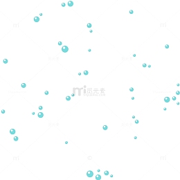 蓝色小泡泡矢量插画
