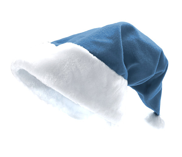 蓝色圣诞帽