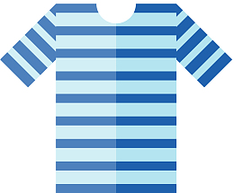 蓝色扁平风格矢量海魂衫