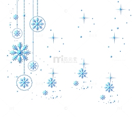 蓝色雪花装饰挂件