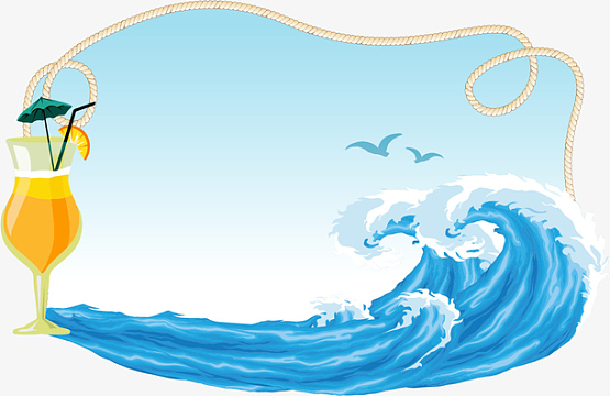 矢量海浪装饰图案免扣素材