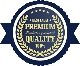 深蓝色质量保障徽章