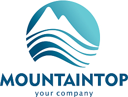 蓝色创意山脉设计图