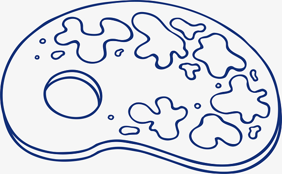 蓝色线条调色盘