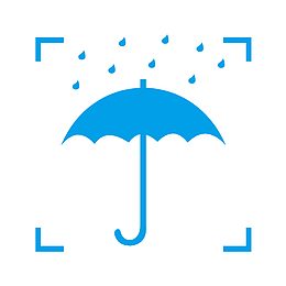蓝色怕雨标识