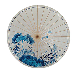 灰色圆形伞面